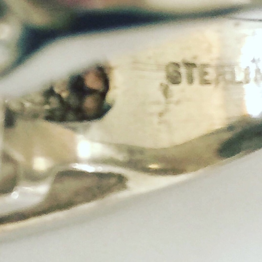 Vintage Solid Sterling Silver Abstract Ring - image 7